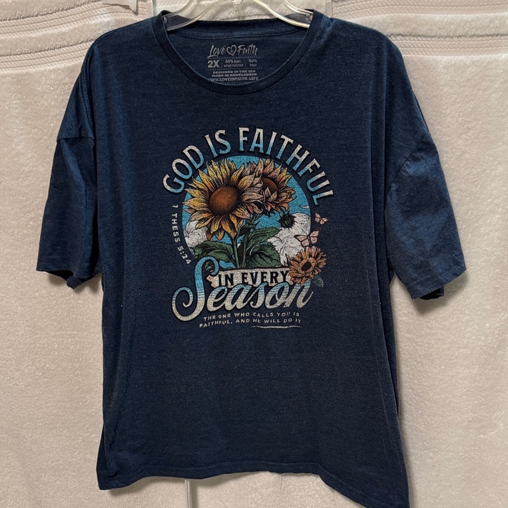 Love in Faith Black Graphic Tee X1